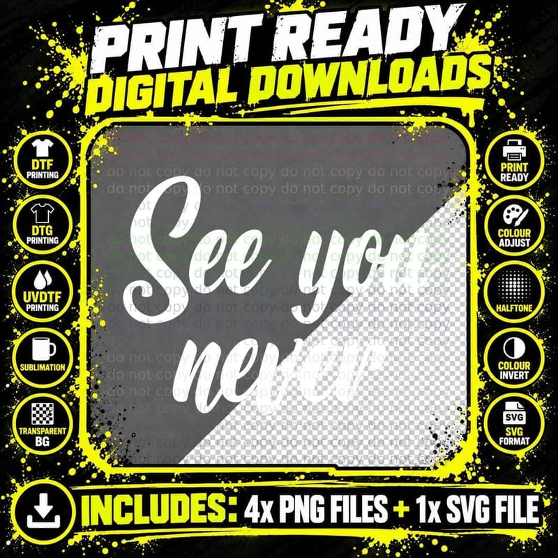 See You Never Blind Joke for Blind People Funny T-Shirt Png SVG Digital Bundle