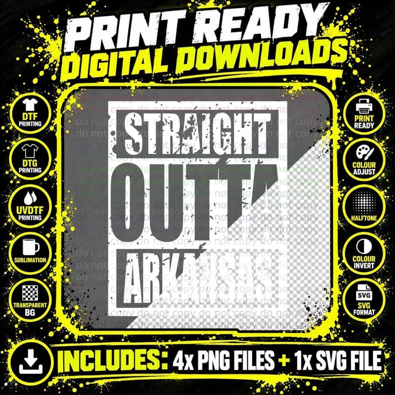 Straight Outta Arkansas Tshirt Funny T-Shirt Png SVG Digital Bundle
