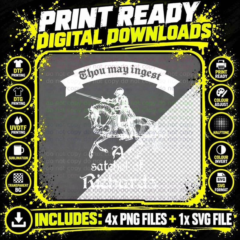Thou May Ingest T-Shirt Png SVG Digital Bundle