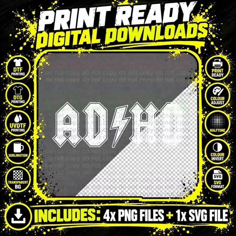 Wordplay - Joke - Funny - Pun - Adhd - Attention Span Png SVG Digital Bundle
