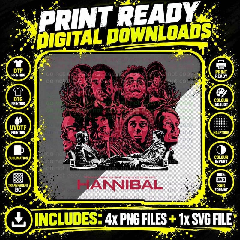 Hannibal - Eat the Rude T-Shirt Png SVG Digital Bundle