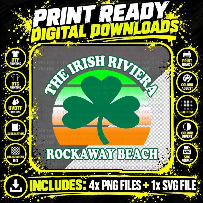 Rockaway Beach Queens NY the Irish Riviera Beach Funny Png SVG Digital Bundle