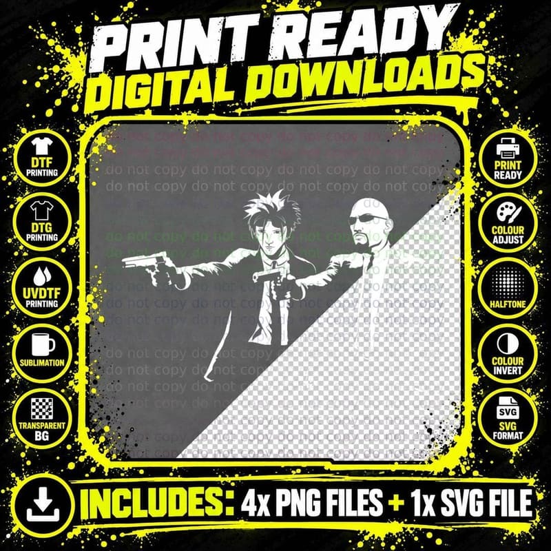 Turks Fiction Final Fantasy VII T-Shirt Png SVG Digital Bundle