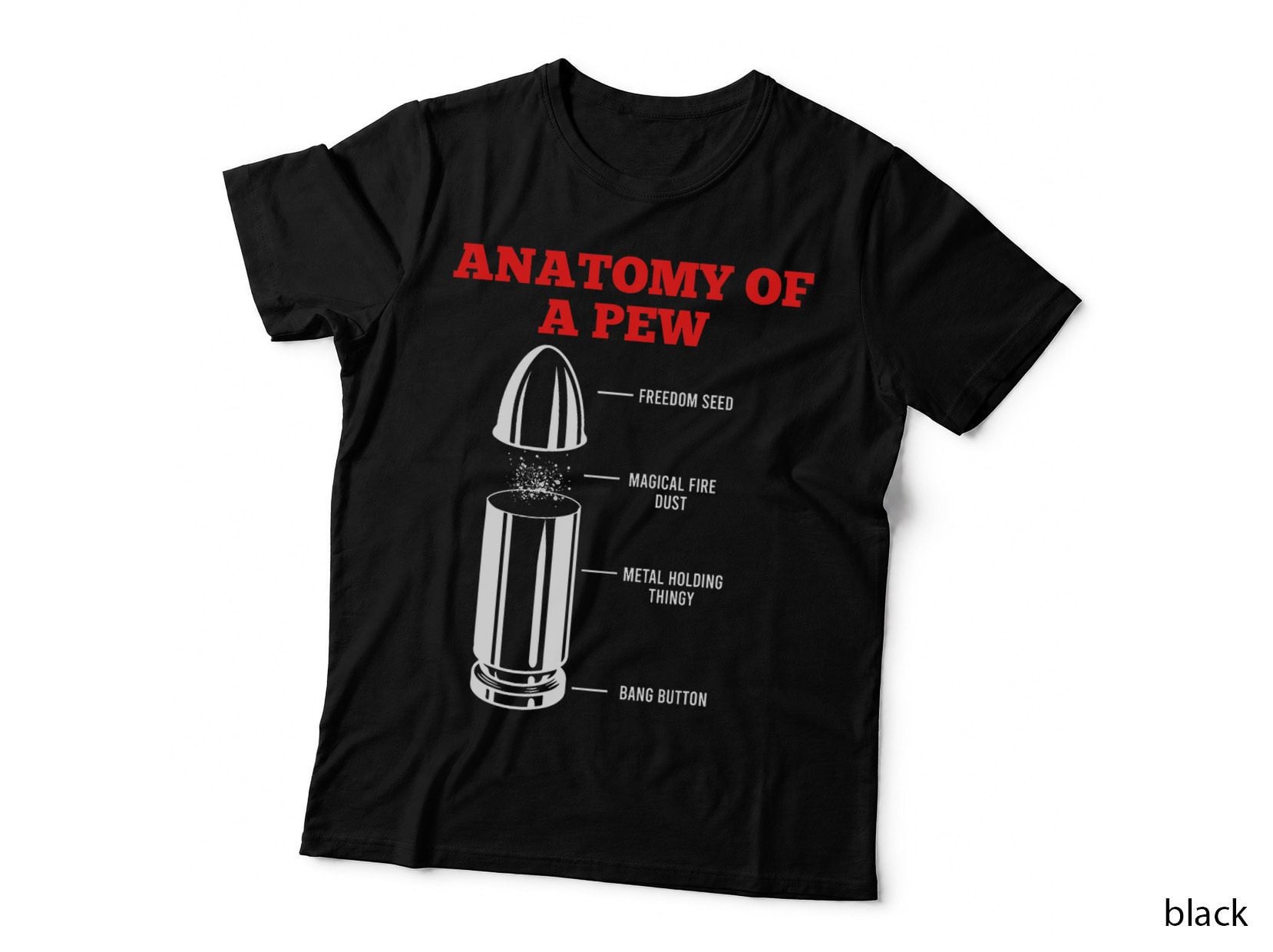 Anatomy of a Pew Hunter Weapons Hunting T-Shirt