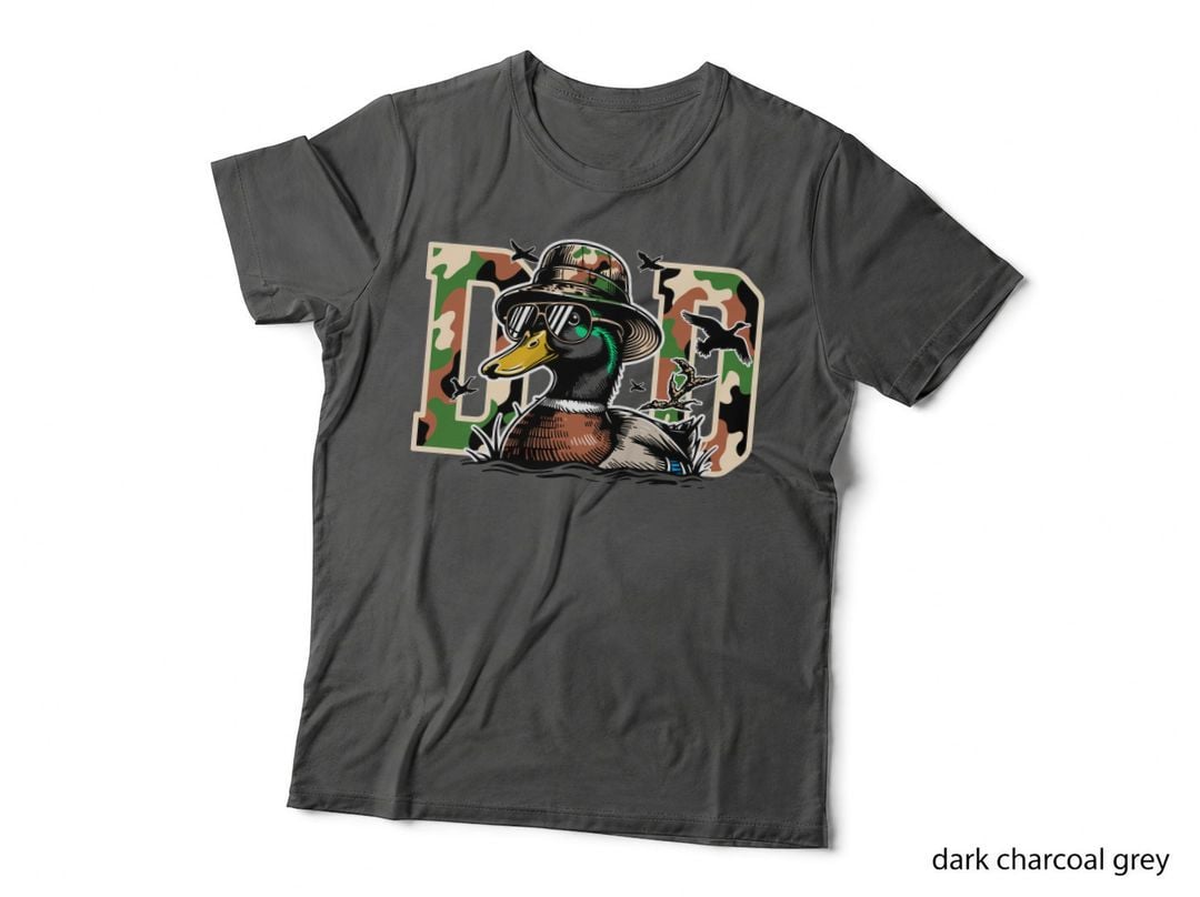 Camo Duck with Sunglasses Hunting T-Shirt, Hunting Graphic Tee