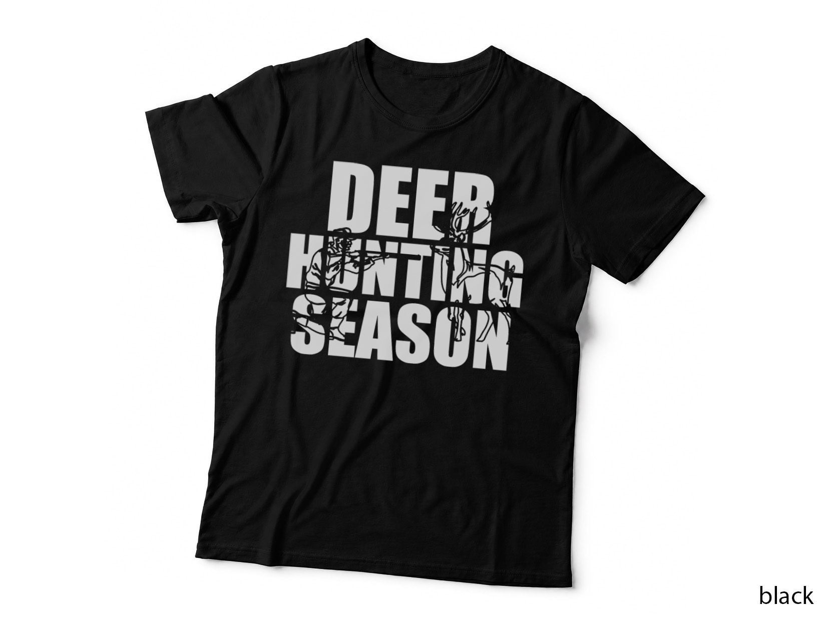 Deer Hunting Season Hunting T-Shirt, Deer Hunting Silhouette Graphic Tee