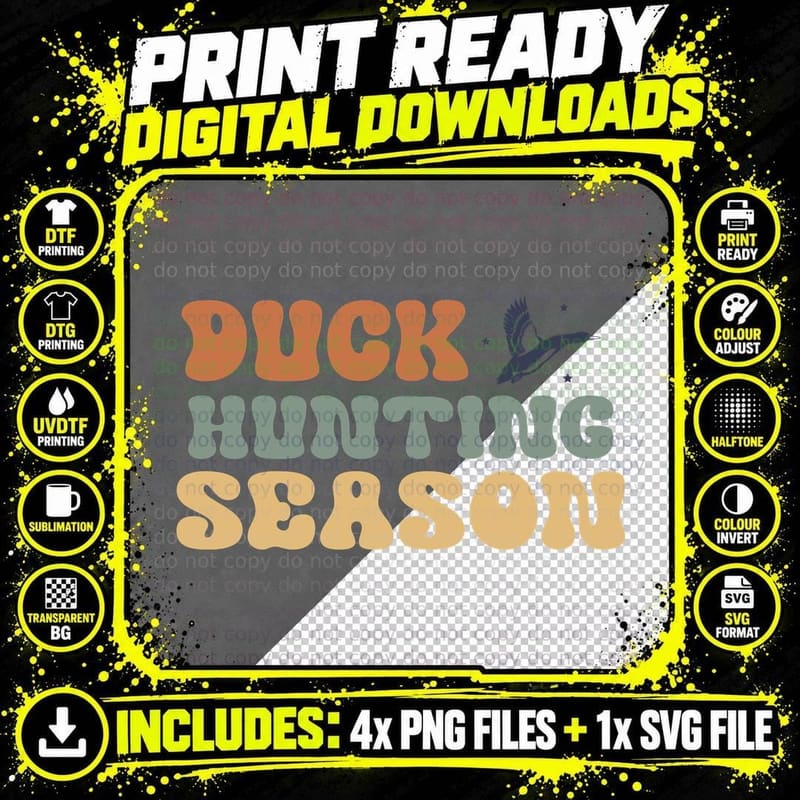 Duck Hunting Season Hunting T-Shirt Png SVG Digital Bundle