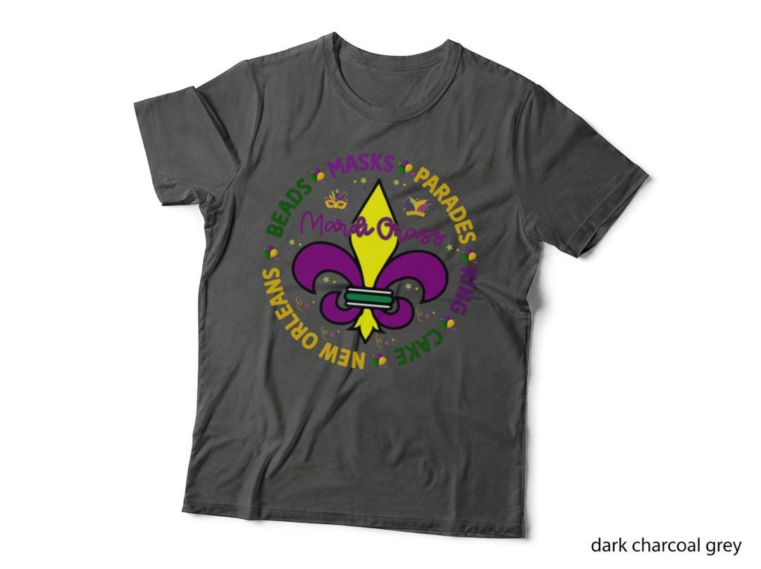 Beads Masks Parades King Cake New Orleans Mardi Gras T-Shirt