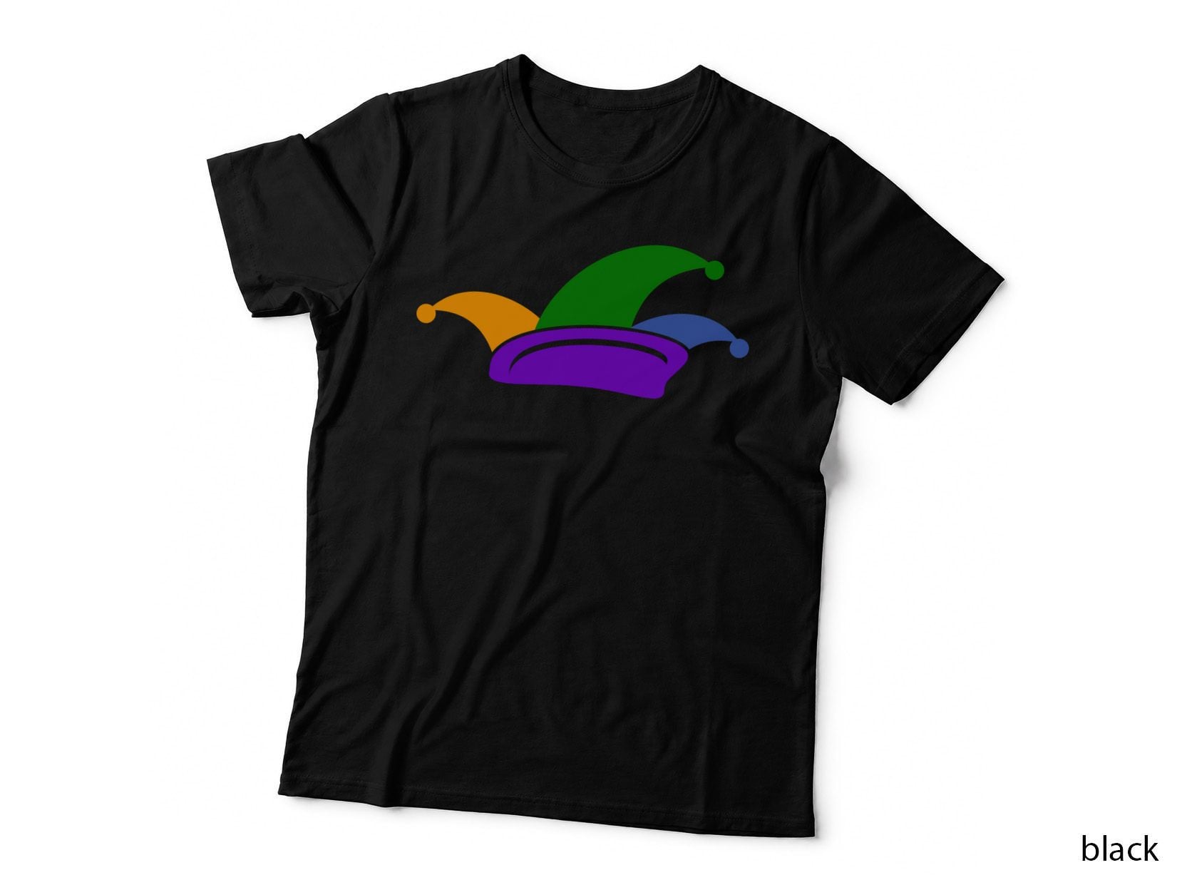 Colorful Jester Hats Stacked Mardi Gras T-Shirt, Mardi Gras Graphic Tee