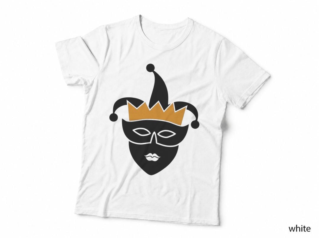 Jester Crown Mask Mardi Gras T-Shirt, Mardi Gras Graphic Tee