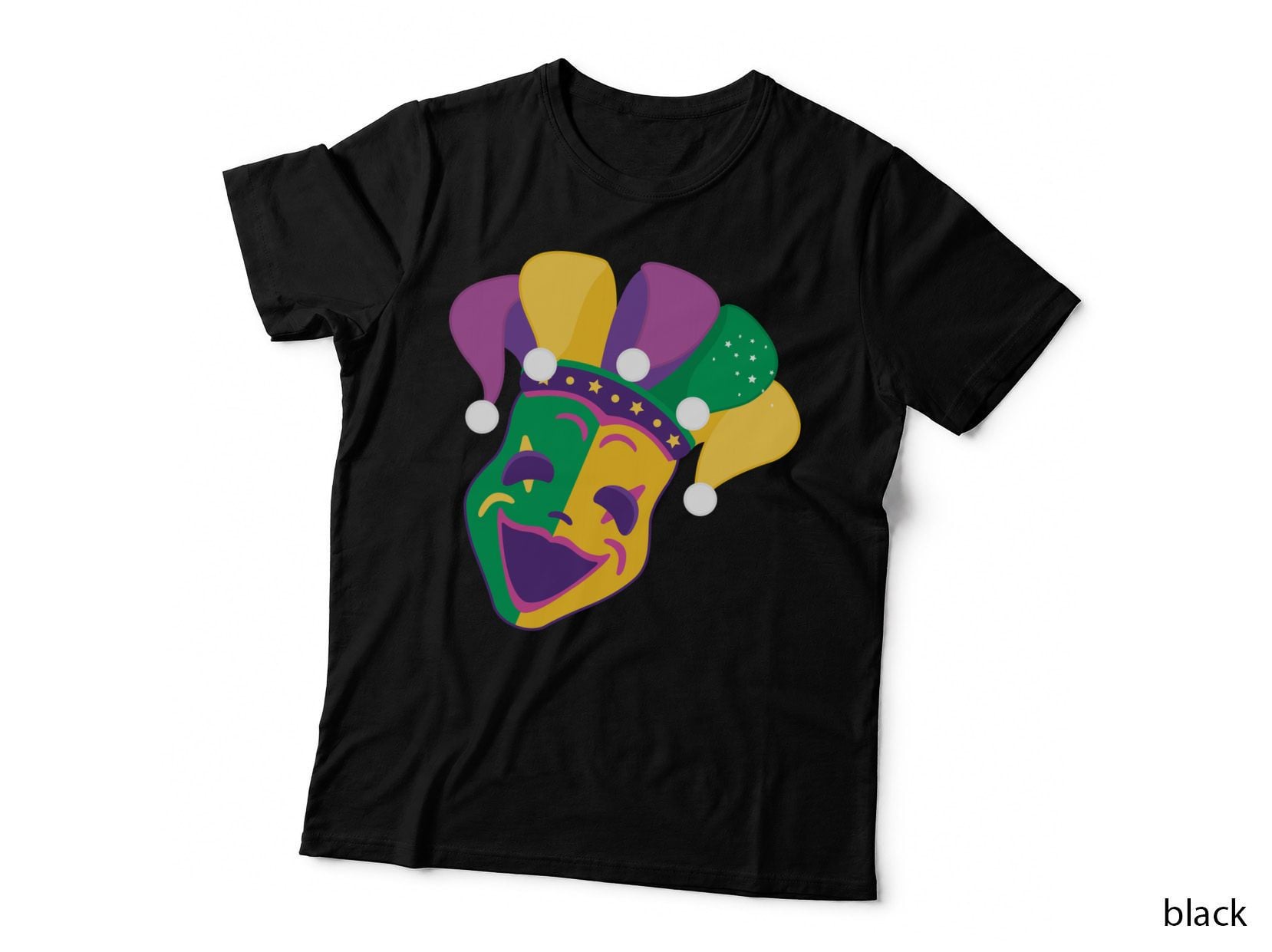 Mardi Gras Jester Mask Mardi Gras T-Shirt, Mardi Gras Graphic Tee