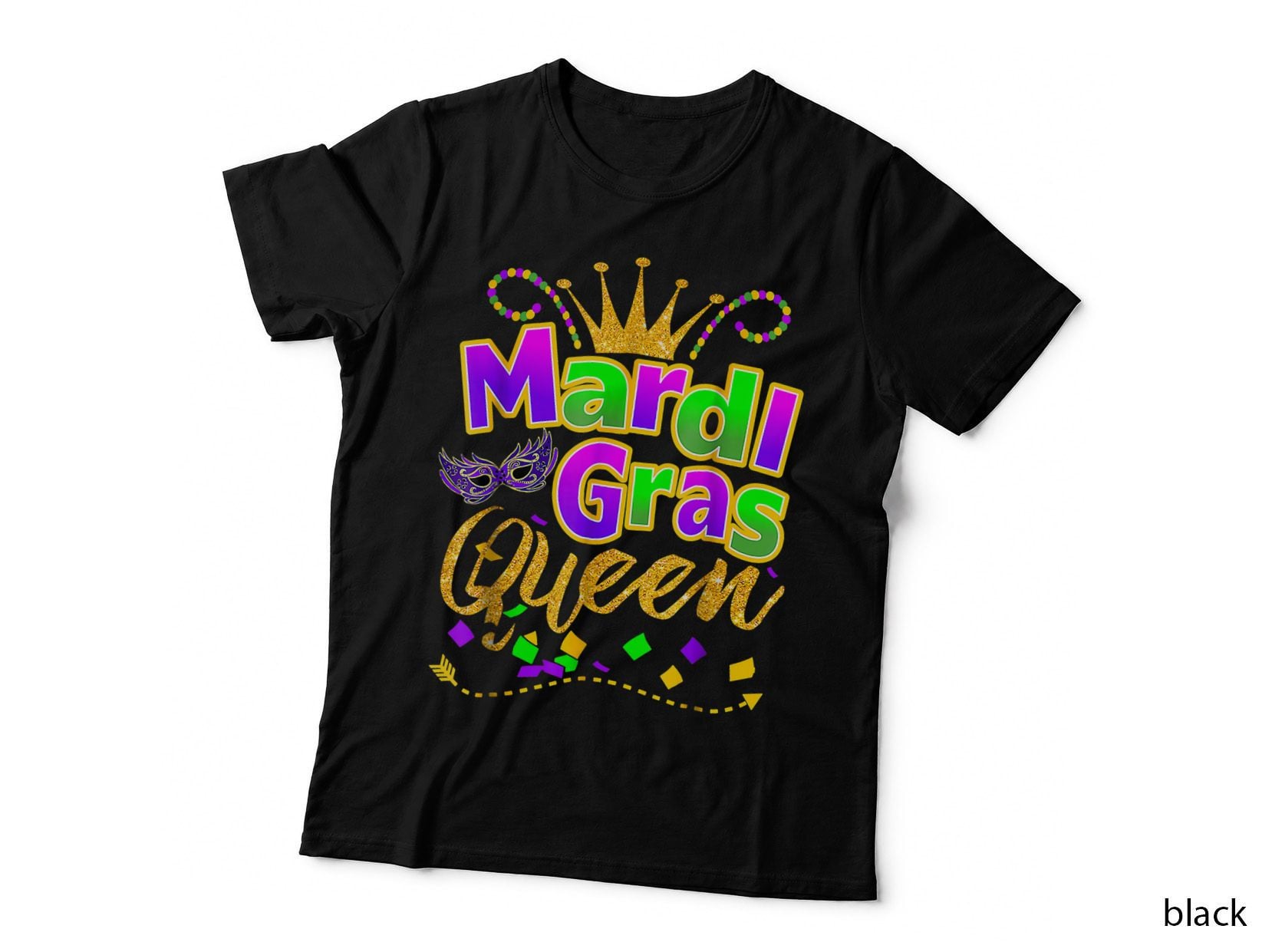 Mardi Gras Queen Crown Parade Costume Party Women Mardi Gras T-Shirt