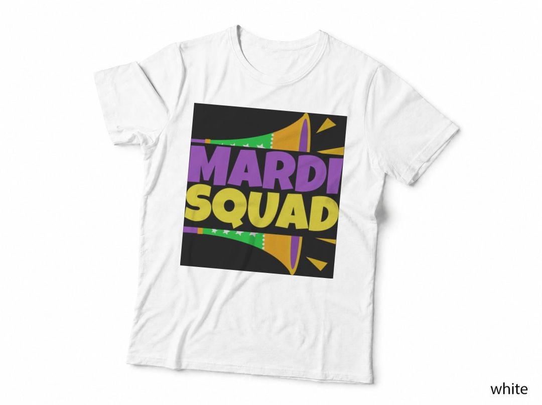 Mardi Squad Mardi Gras T-Shirt, Mardi Gras Party Horns Graphic Tee