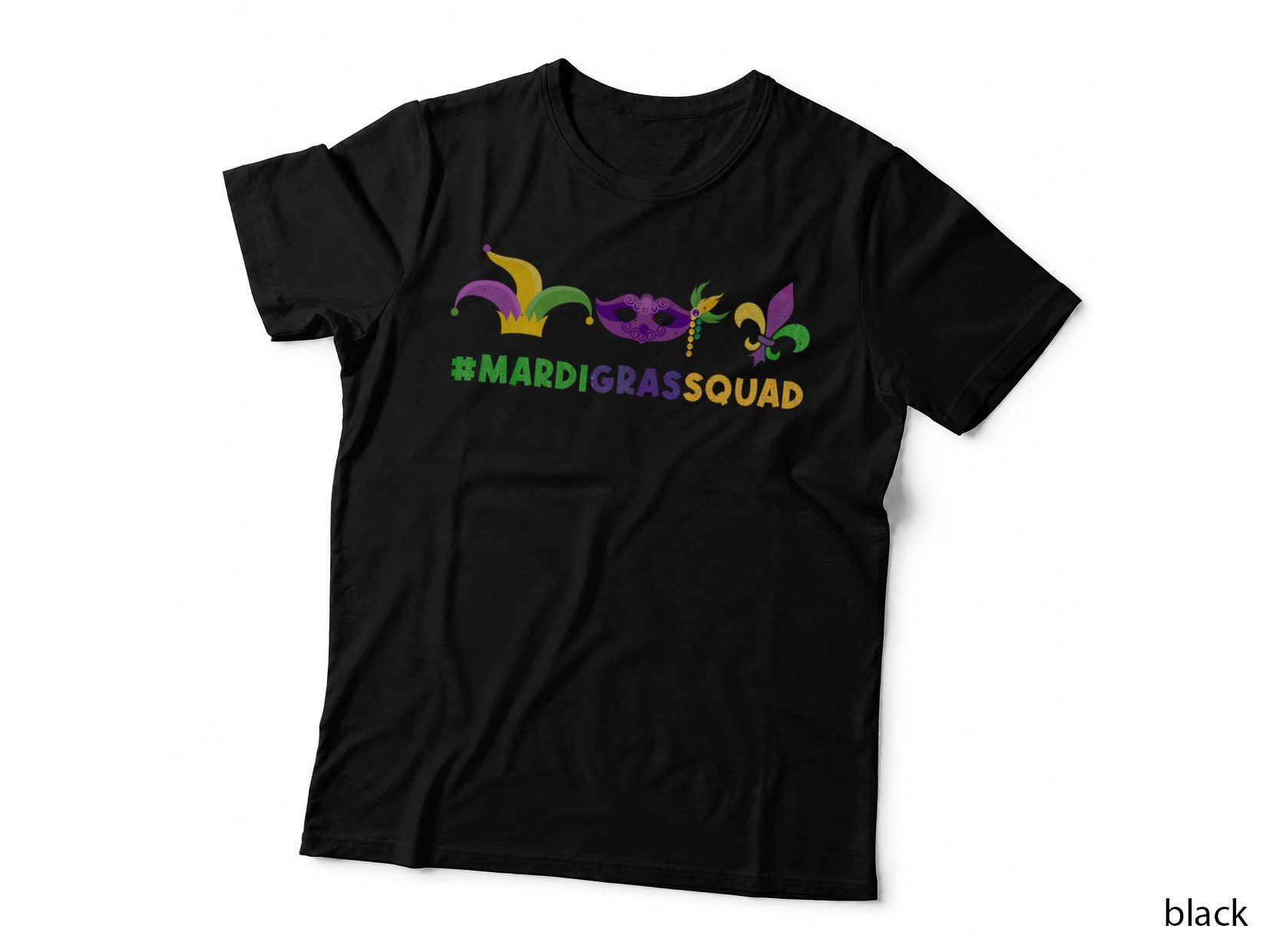 Mardigrassquad Mardi Gras T-Shirt, Mardi Gras Party Elements Graphic Tee