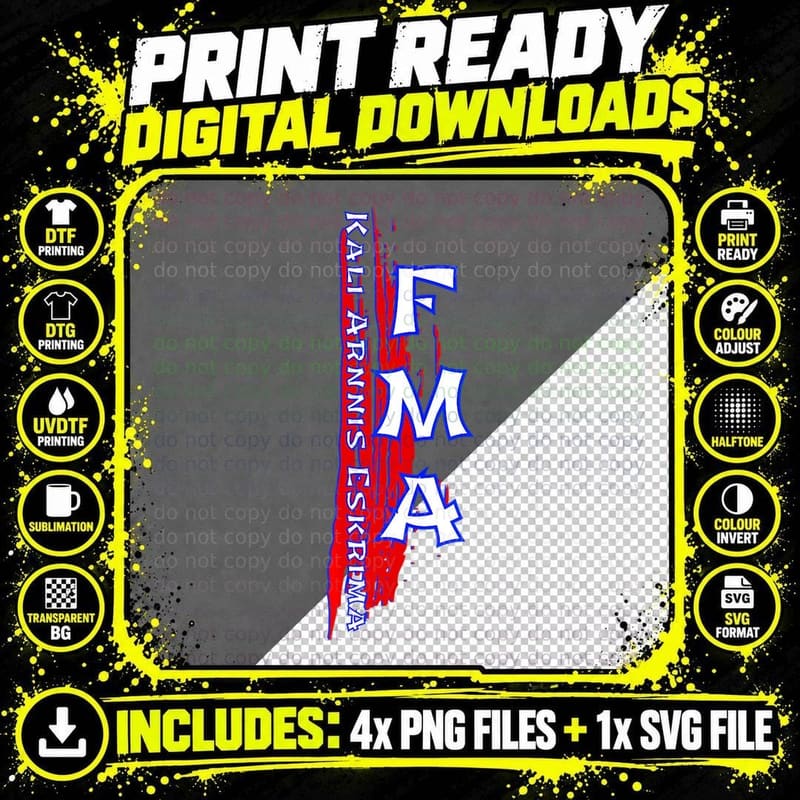 Arnis Eskrima Kali Filipino Martial Arts Logo for the Png SVG Digital Bundle