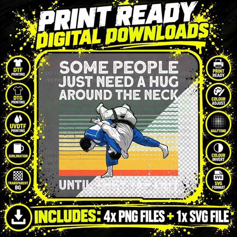 Cool Jiu Jitsu for Men Women Kids BJJ Brazilian Jiu Png SVG Digital Bundle