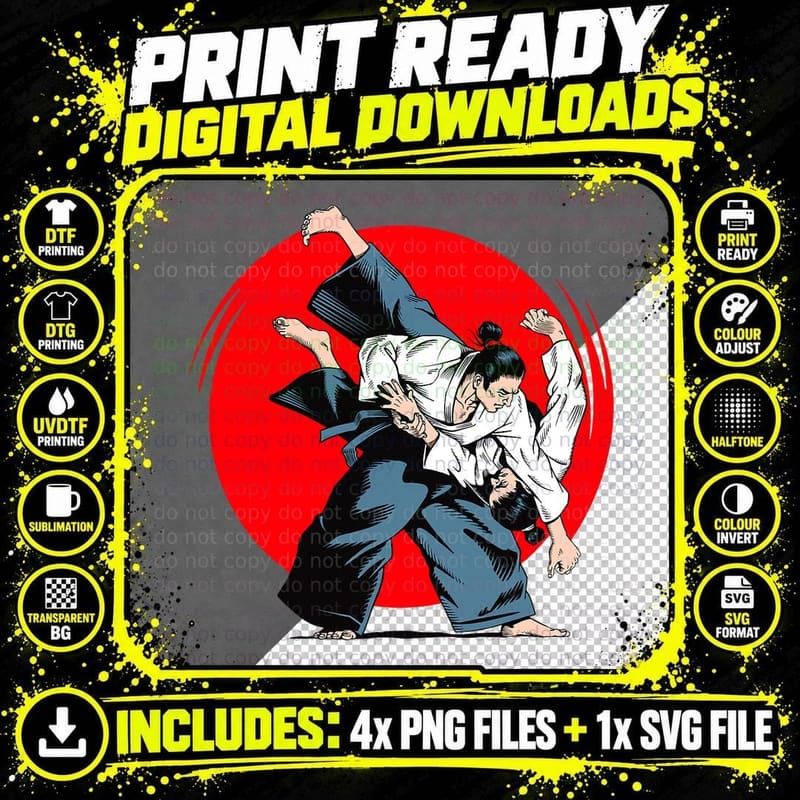 Cool Kung Fu Man Fighting Martial Arts Wushu Graphic Png SVG Digital Bundle