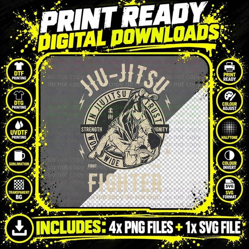 JIU JITSU Shirt BJJ T Shirt Brazilian Jiu Jitsu T-Shirt Png SVG Digital Bundle