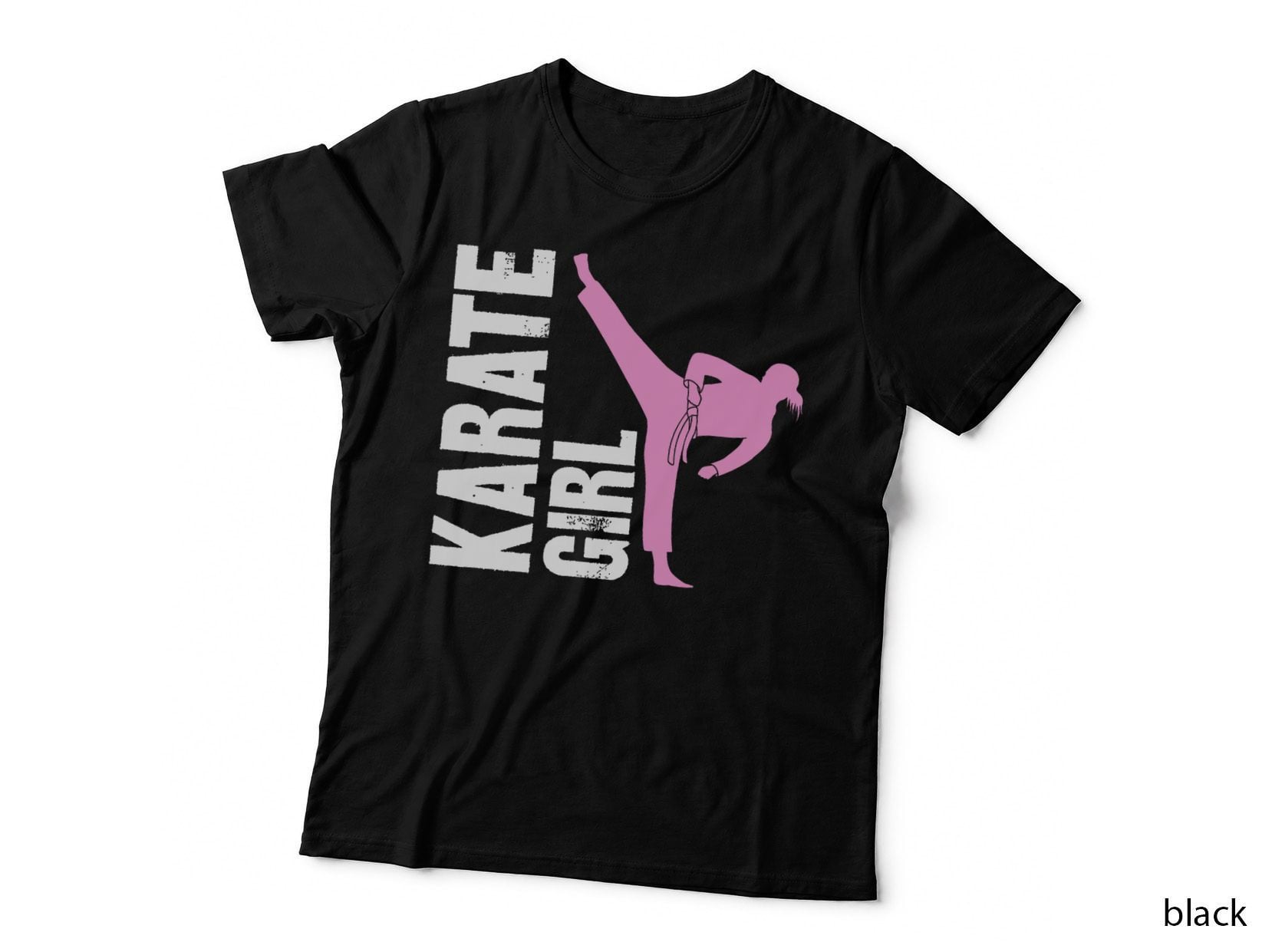 Karate Girl Martial Arts T-Shirt, Cute Self Defence Design, Girls Fashion