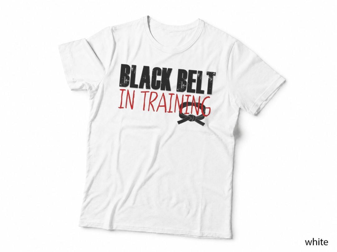 Kids Taekwondo Shirt Black Belt in Training Karate Martial T-Shirt
