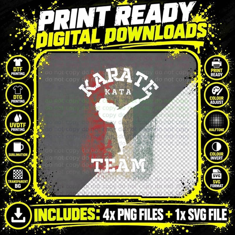 Luxembourg Karate Kata Martial Arts Women Girls Karate Png SVG Digital Bundle
