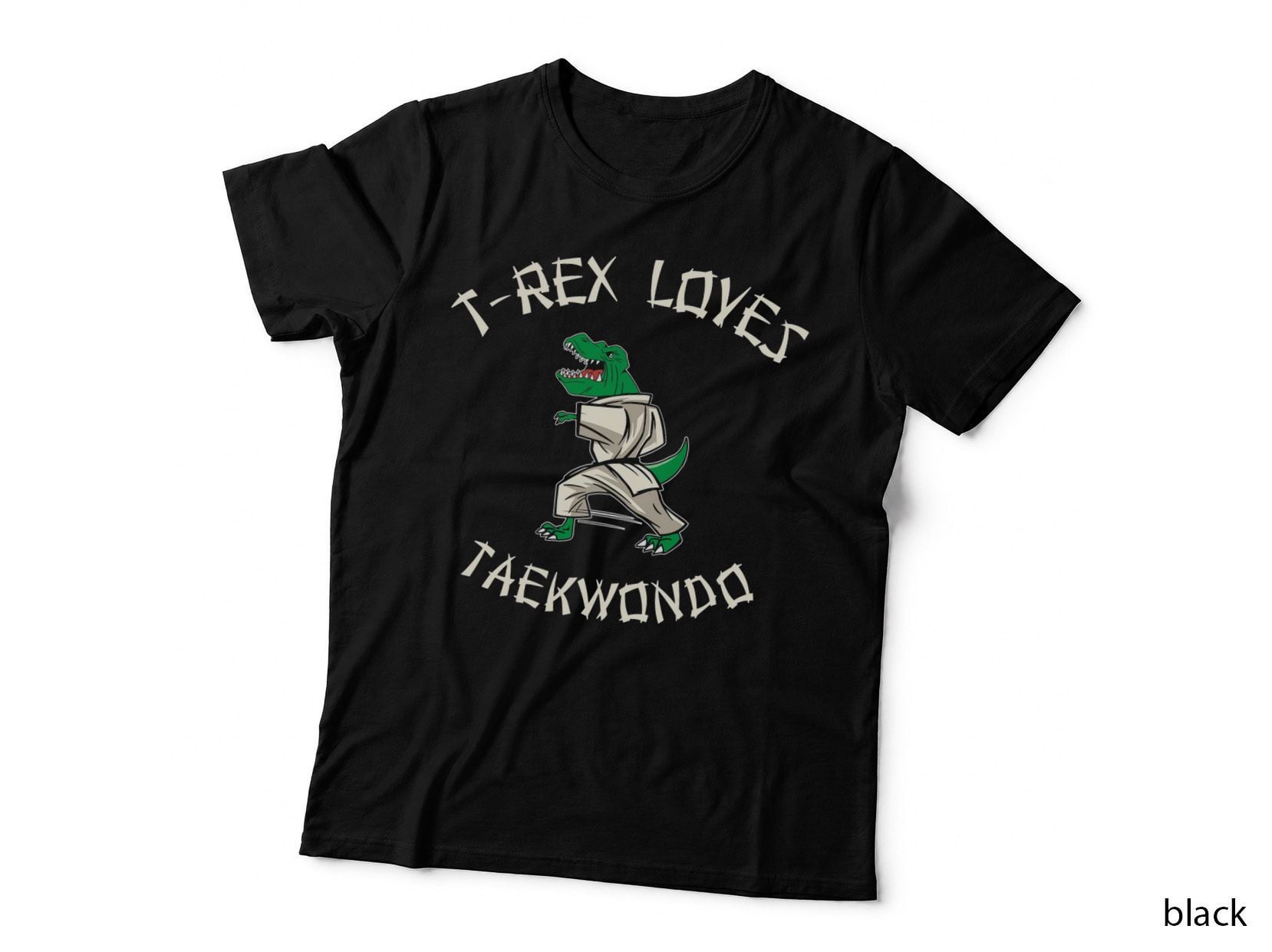 T-Rex Loves Taekwondo Tyrannosaurus Martial Arts T-Shirt