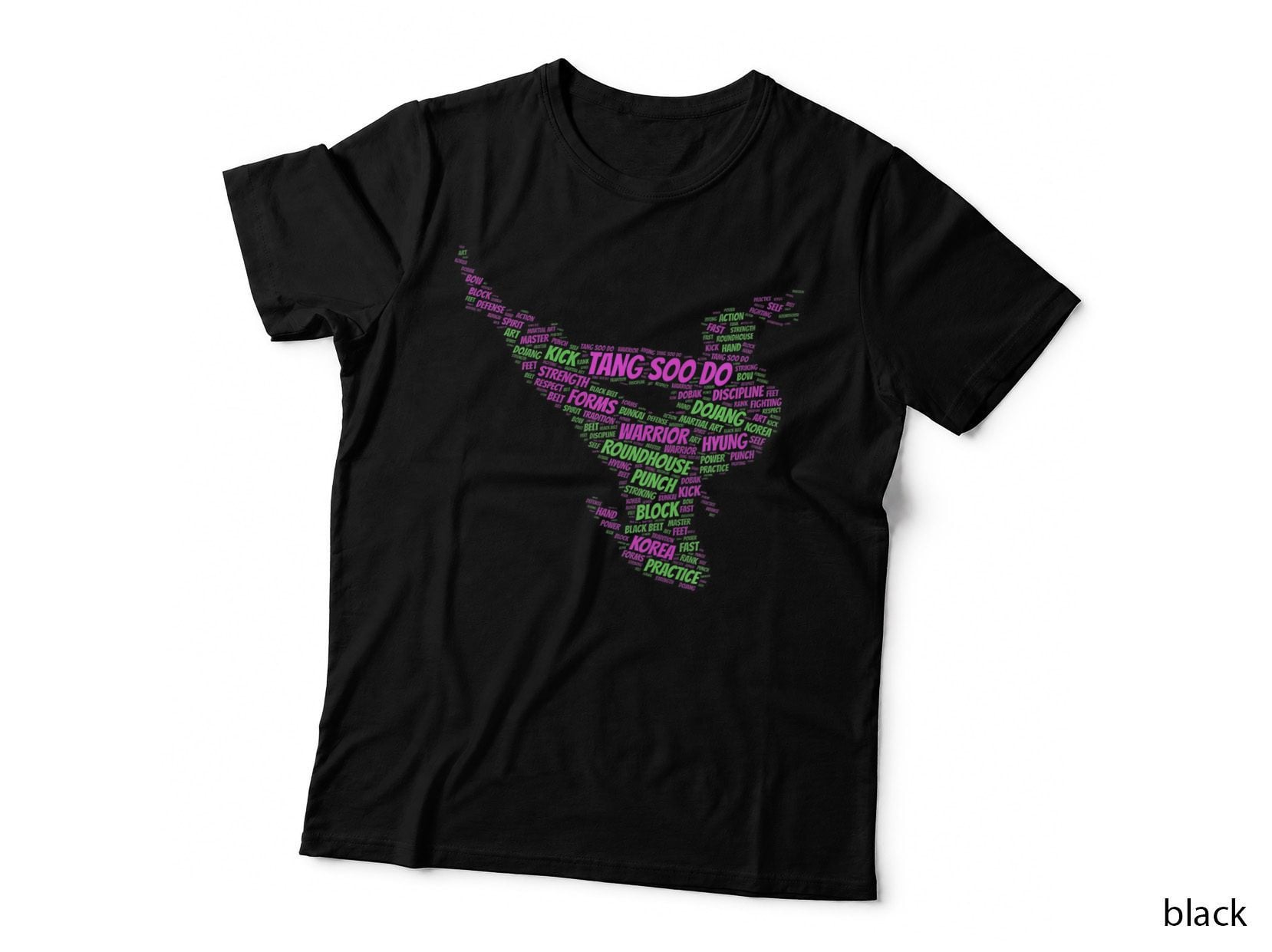 Tang Soo Do Girls Karate Martial Arts Training Word Cloud, Martial T-Shirt