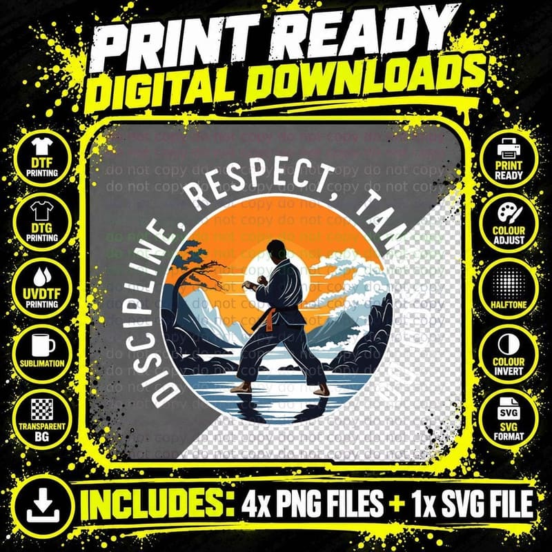 Tang Soo Do Korean Karate Martial Arts Martial Artist Png SVG Digital Bundle