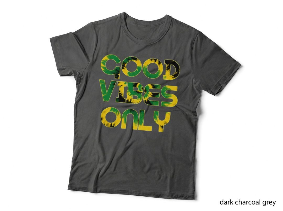 Good Vibe Only Jamaica Flag Tie Dye Positive Vibes Only T-Shirt