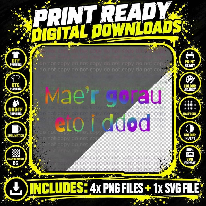Mae'r Gorau Eto I Ddod Handwritten Rainbow Gradient Png SVG Digital Bundle