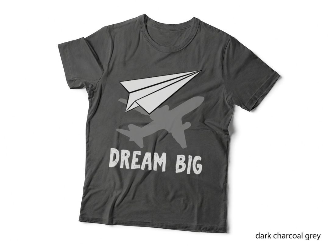 Motivational Pilot Aerospace Engineer Dream Paper Airplane T-Shirt