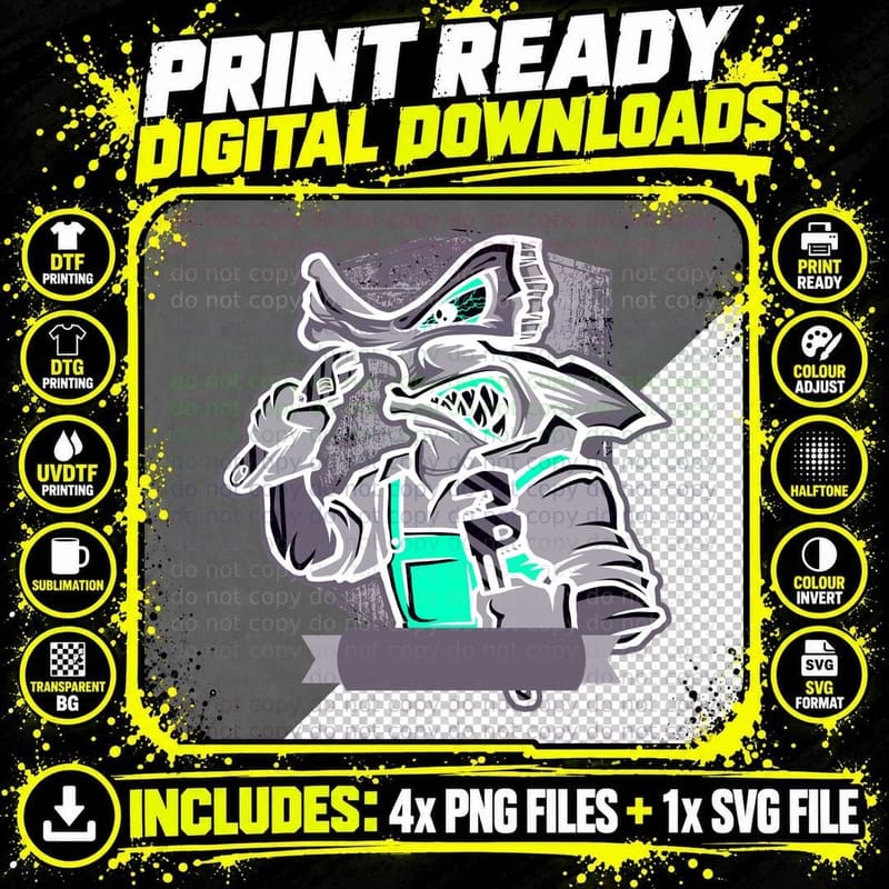 Robot Warrior Mechanical Silver Metal Sci-Fi T-Shirt Png SVG Digital Bundle