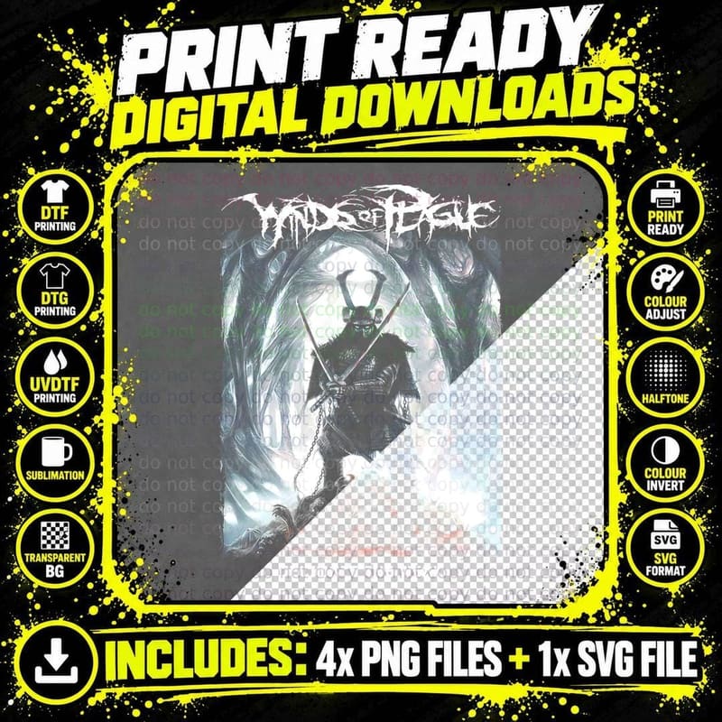 Vids of Peace White Warrior Swords Battle Metal T-Shirt Png SVG Digital Bundle
