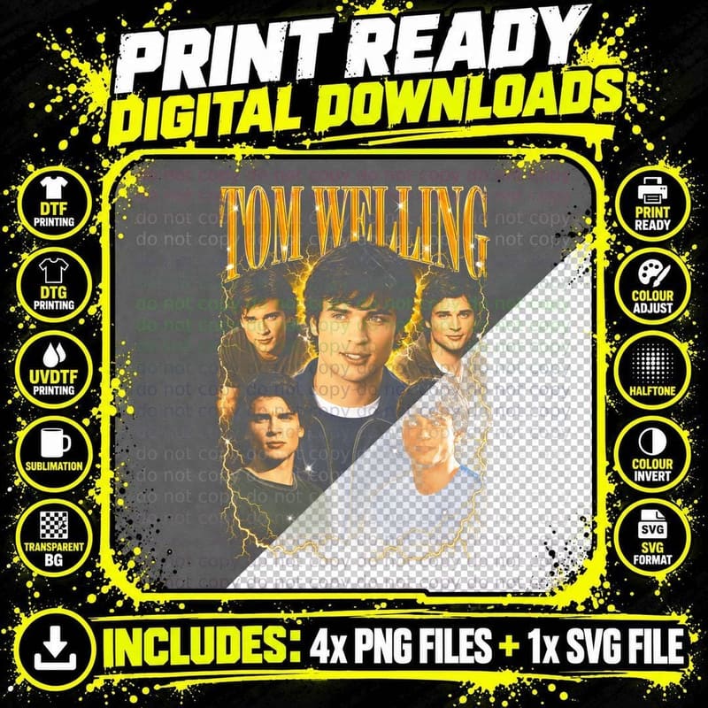Boy Band Halftone T-Shirt, 90s Pop Group Png SVG Digital Bundle