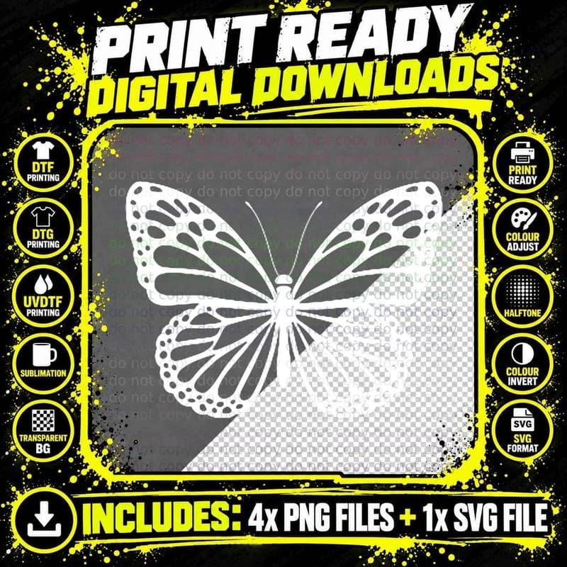 Butterfly Fairy Grunge Clothes Fairycore Y2k Goth Png SVG Digital Bundle