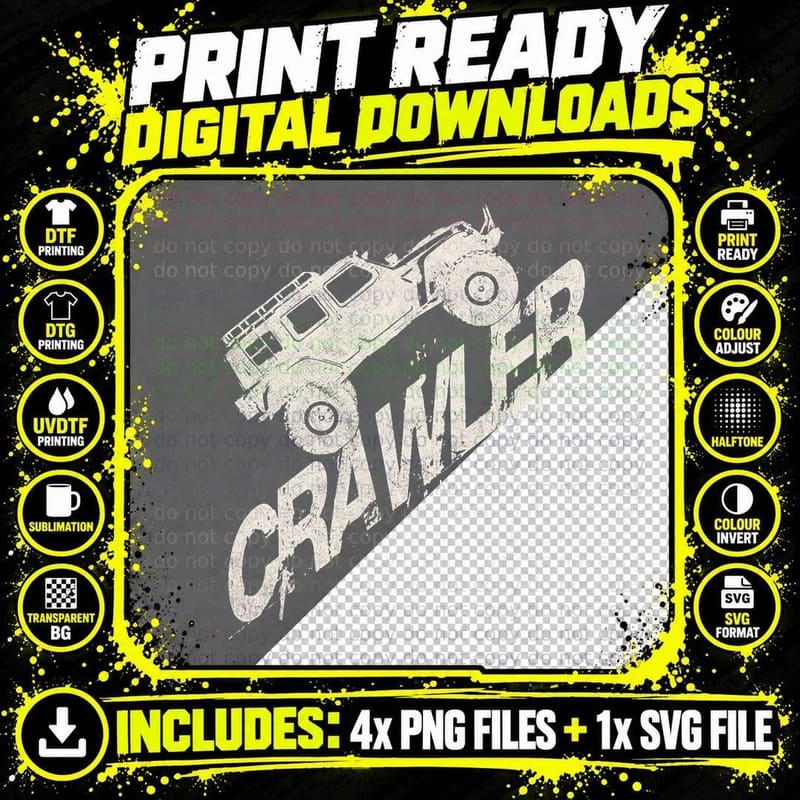 Crawler Rc Car Rock Scaler Scale Rc Offroad Truck Png SVG Digital Bundle