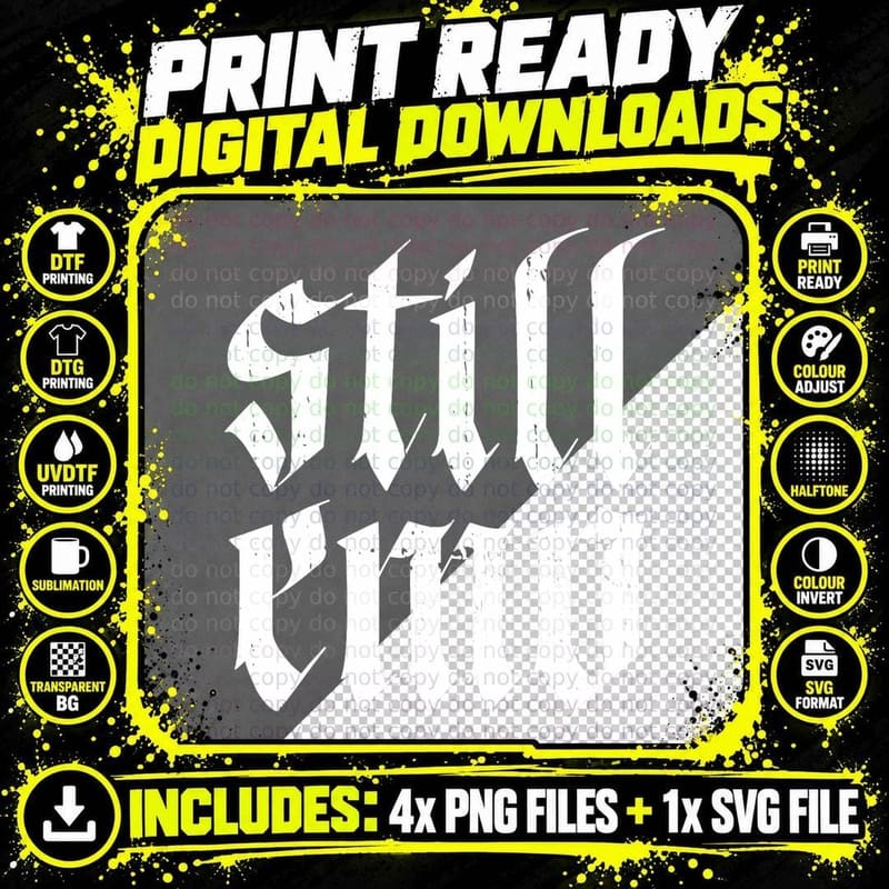 Cute Still Emo Goth 80's and 90's Music Band Lover Png SVG Digital Bundle