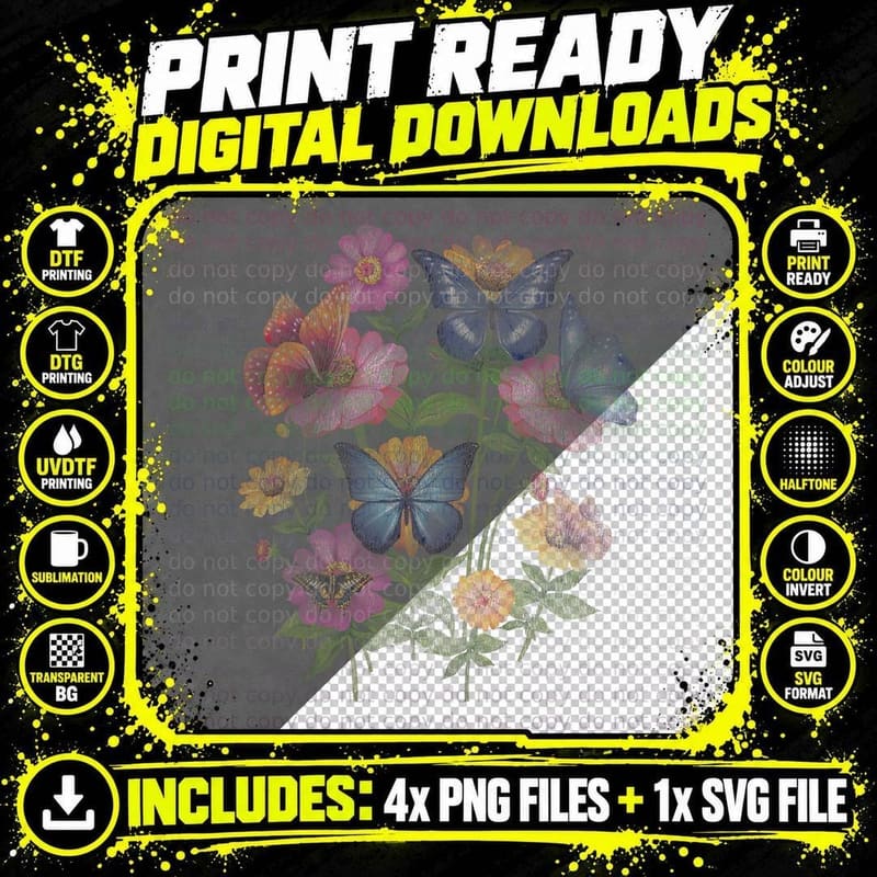 Fairy Grunge Butterfly Fairycore Aesthetic Goth Png SVG Digital Bundle