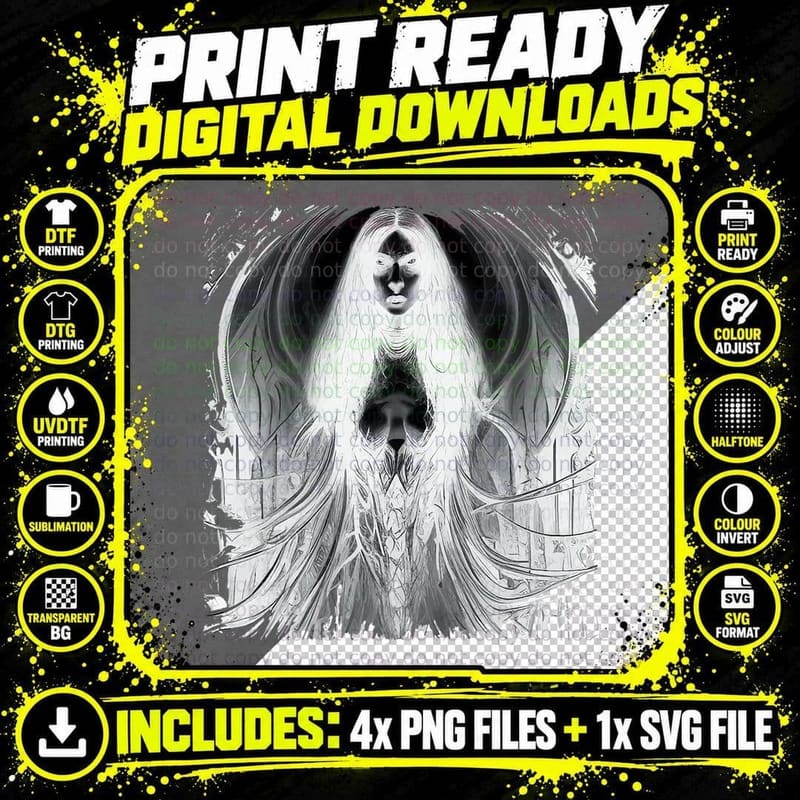 Goth Aesthetic Grunge Occult Emo Satanic Witchcraft Png SVG Digital Bundle