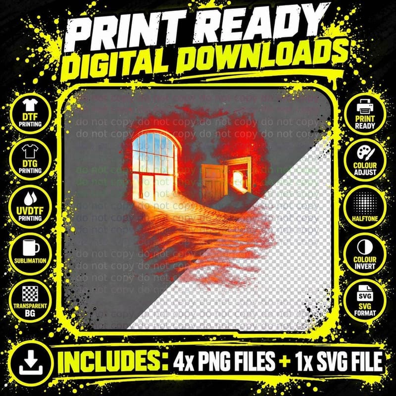 Sand Filled Room T-Shirt, Halftone Alt Rock Album Png SVG Digital Bundle