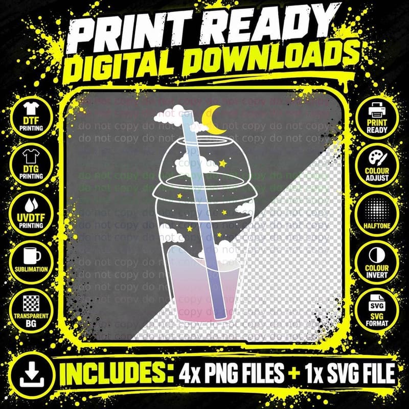 Vaporwave Aesthetic 90s Grunge Kawaii E-Girl Bubble Png SVG Digital Bundle