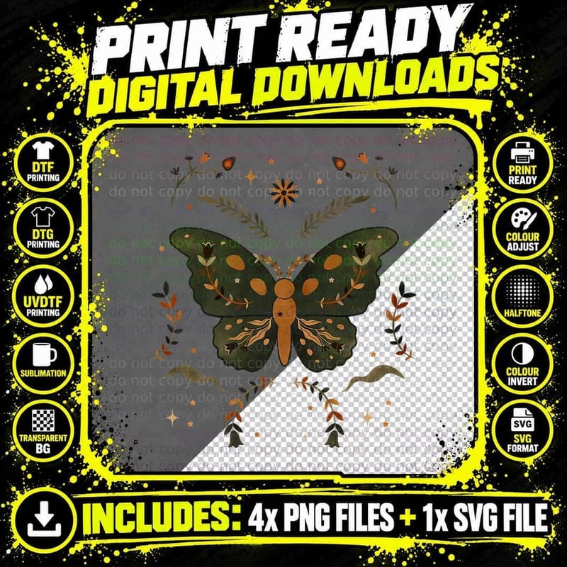 Butterfly Magic - Cute Fairycore Aesthetic Fairy Grunge Png SVG Digital Bundle