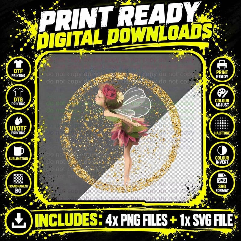 Fairy Grunge Clothes Aesthetic Top Tee Plus Size Png SVG Digital Bundle
