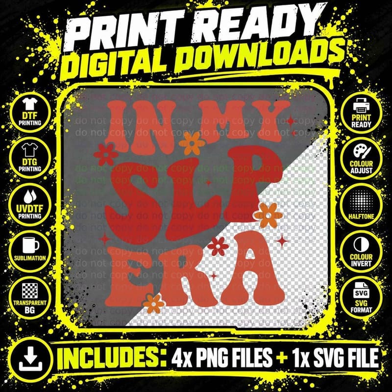 In My SLP Era, Speech and Language, SLP Band T-Shirt Png SVG Digital Bundle