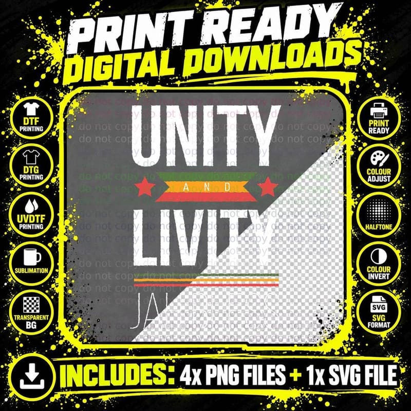 Jah Bless - Reggae Music Unity Livity Rasta Rastafaris Png SVG Digital Bundle