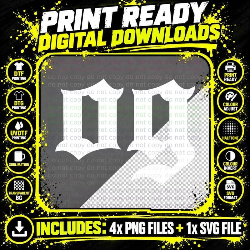 OG the Original Gangster Cool Old School Hip Hop Badass Png SVG Digital Bundle