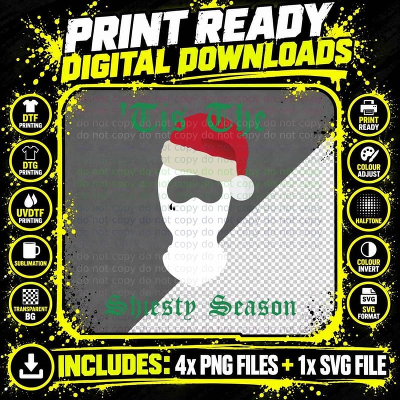 Shiesty Season 'Tis the Season Rap Trap Hip Hop Hood Png SVG Digital Bundle