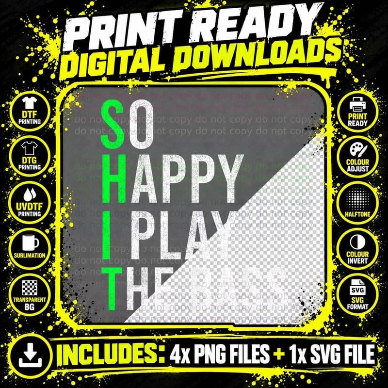So Happy I Play the Bass Guitar Musician Bass Player Png SVG Digital Bundle