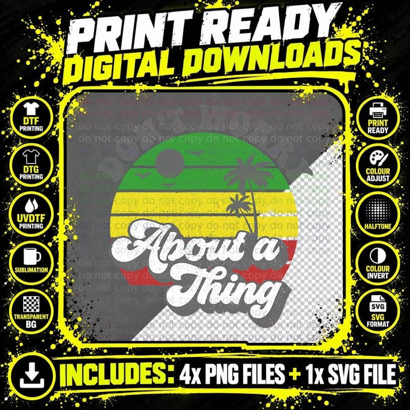 Don't Worry About a Thing Jamaica Rasta Reggae Jamaican Png SVG Digital Bundle