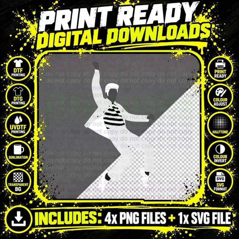 Elvis Jailhouse Rock Pose Classic T-Shirt Png SVG Digital Bundle